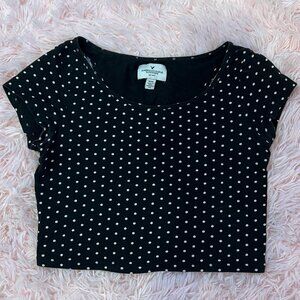 American Eagle Polka Dot Cutout Crop Top